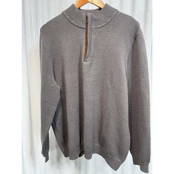 Marled Men’s Large NWT Grey Sweater 1/4 Zip W/crewed Collar. - Picture 1 of 4